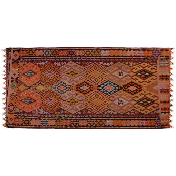 Large vintage Kilim rug no. K526, size 358 x 176 cm from Turkey