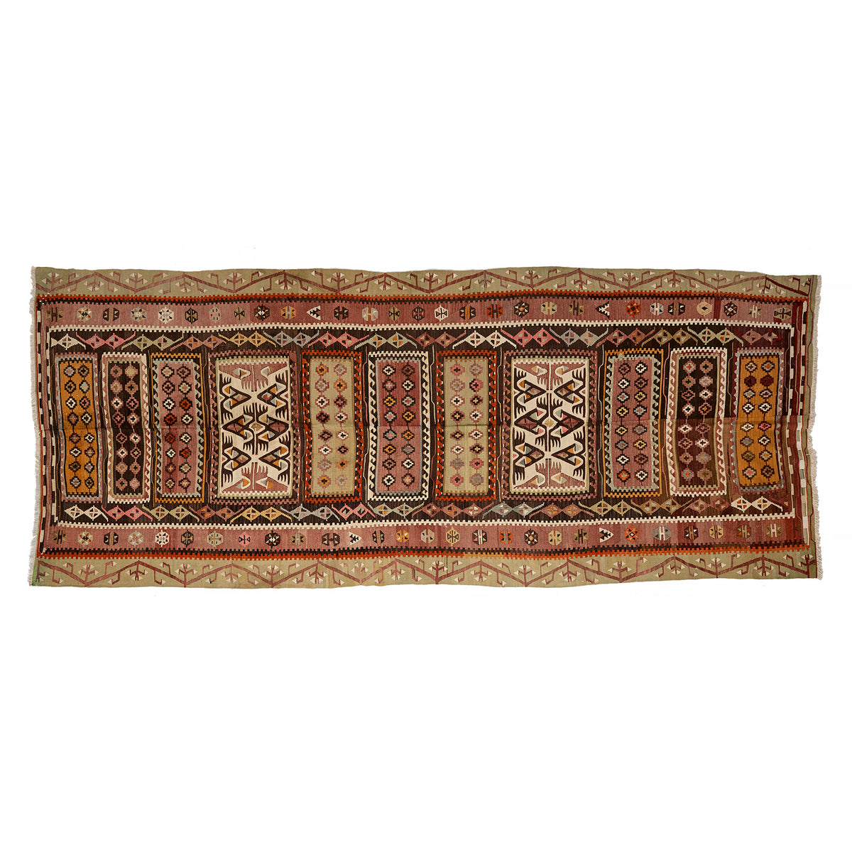 Large Kilim rug K2985 · 402 x 167 cm