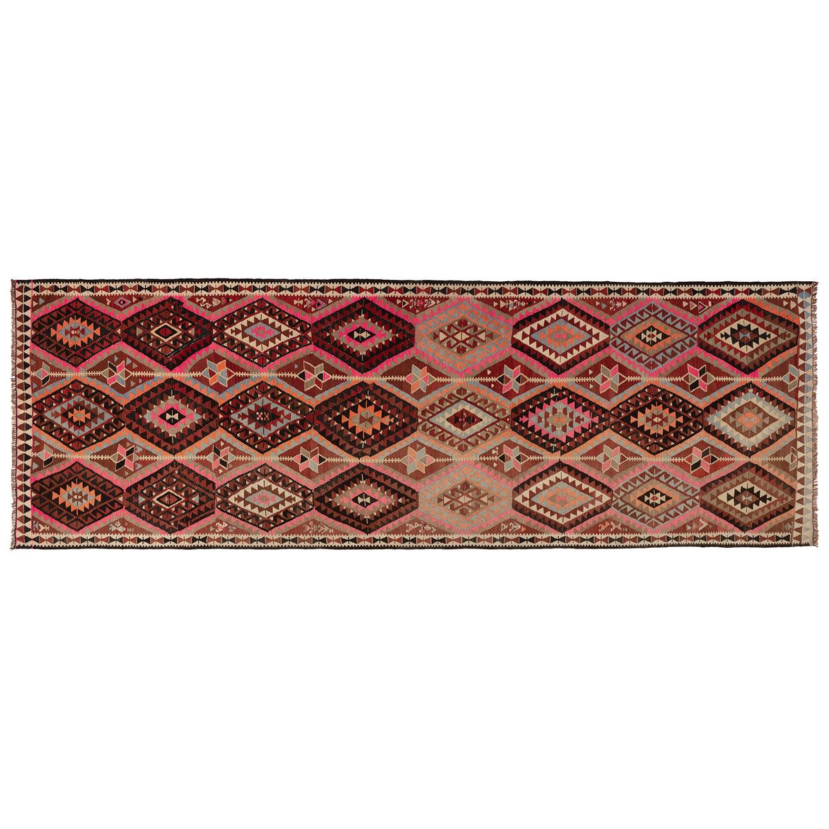Large Kilim carpet no. K659, size 410 x 138 cm